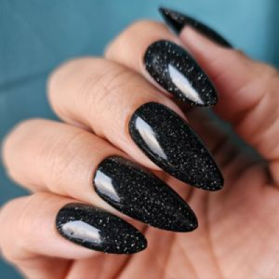 Gelpolish Discogel Glittery Black